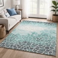 thumbnail image 1 of Addison Rugs Mayfield Premium Machine Washable Transitional Geometric Teal Rectangle Rug, 3' x 5', 1 of 6