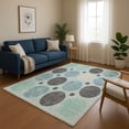 thumbnail image 1 of Addison Rugs Mayfield Premium Machine Washable Transitional Geometric Teal Rectangle Rug, 5' x 7'6", 1 of 7