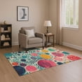 thumbnail image 1 of Addison Rugs Mayfield Premium Machine Washable Transitional Geometric Teal Rectangle Rug, 8' x 10', 1 of 7