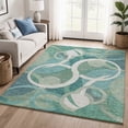 thumbnail image 1 of Addison Rugs Mayfield Premium Machine Washable Transitional Geometric Teal Rectangle Rug, 8' x 10', 1 of 6