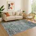 thumbnail image 1 of Addison Rugs Mayfield Premium Machine Washable Transitional Geometric Teal Rectangle Rug, 8' x 10', 1 of 7