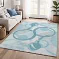 thumbnail image 1 of Addison Rugs Mayfield Premium Machine Washable Transitional Geometric Teal Rectangle Rug, 9' x 12', 1 of 6