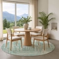 thumbnail image 1 of Addison Rugs Mayfield Premium Machine Washable Transitional Geometric Teal Round Rug, 8' x 8', 1 of 6