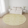 thumbnail image 1 of Addison Rugs Mayfield Premium Machine Washable Transitional Geometric Wheat Round Rug, 8' x 8', 1 of 6