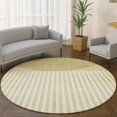 thumbnail image 1 of Addison Rugs Mayfield Premium Machine Washable Transitional Geometric Wheat Round Rug, 8' x 8', 1 of 6