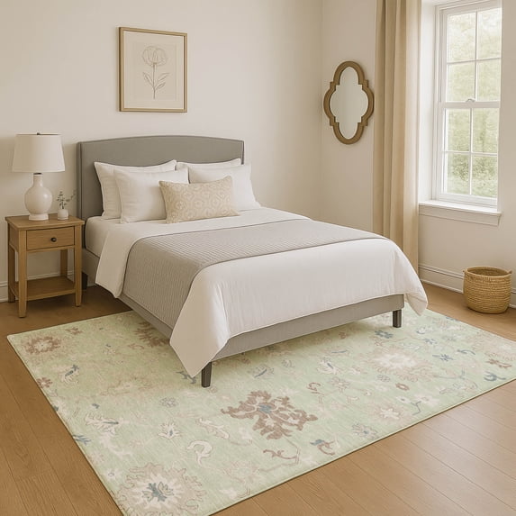 Addison Rugs Mayfield Premium Machine Washable Transitional Global Aloe Rectangle Rug, 10' x 14'