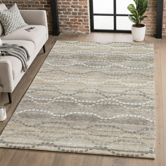 Addison Rugs Mayfield Premium Machine Washable Transitional Gradient Beige Rectangle Rug, 3' X 5' Machine Washable Transitional Gradient Beige Oversized Sherpa Throw Blanket