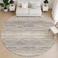 thumbnail image 1 of Addison Rugs Mayfield Premium Machine Washable Transitional Gradient Beige Round Rug, 8' x 8', 1 of 6