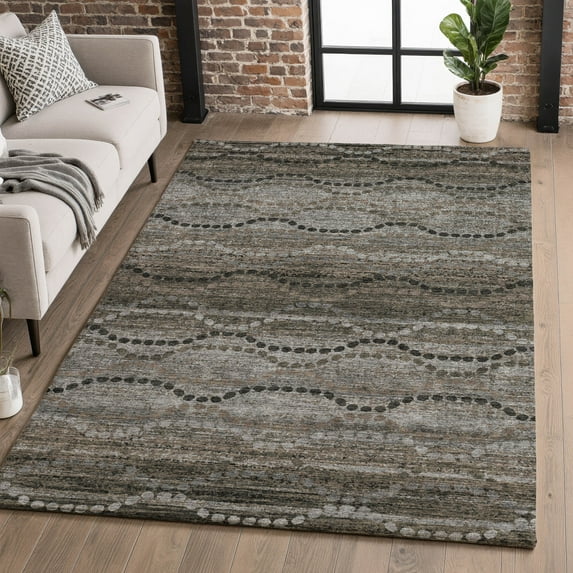 Addison Rugs Mayfield Premium Machine Washable Transitional Gradient Chocolate Rectangle Rug, 3' x 5'