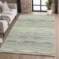 thumbnail image 1 of Addison Rugs Mayfield Premium Machine Washable Transitional Gradient Green Rectangle Rug, 5' X 7'6" Machine Washable Transitional Gradient Green Oversized Sherpa Throw Blanket, 1 of 6