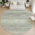 thumbnail image 1 of Addison Rugs Mayfield Premium Machine Washable Transitional Gradient Green Round Rug, 8' x 8', 1 of 6