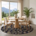 thumbnail image 1 of Addison Rugs Mayfield Premium Machine Washable Transitional Holiday Black Round Rug, 8' x 8', 1 of 6