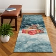 thumbnail image 1 of Addison Rugs Mayfield Premium Machine Washable Transitional Holiday Gift Blue Runner Rug, 2'3" x 7'6", 1 of 6