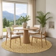 thumbnail image 1 of Addison Rugs Mayfield Premium Machine Washable Transitional Holiday Gold Round Rug, 8' x 8', 1 of 6