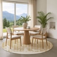 thumbnail image 1 of Addison Rugs Mayfield Premium Machine Washable Transitional Holiday Gold Round Rug, 8' x 8', 1 of 6