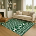 thumbnail image 1 of Addison Rugs Mayfield Premium Machine Washable Transitional Holiday Green Rectangle Rug, 2'6" x 3'10", 1 of 7