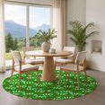 thumbnail image 1 of Addison Rugs Mayfield Premium Machine Washable Transitional Holiday Green Round Rug, 8' x 8', 1 of 6
