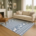 thumbnail image 1 of Addison Rugs Mayfield Premium Machine Washable Transitional Holiday Navy Rectangle Rug, 5' x 7'6", 1 of 7