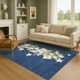thumbnail image 1 of Addison Rugs Mayfield Premium Machine Washable Transitional Holiday Navy Rectangle Rug, 8' x 10', 1 of 7