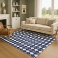 thumbnail image 1 of Addison Rugs Mayfield Premium Machine Washable Transitional Holiday Navy Rectangle Rug, 8' x 10', 1 of 7