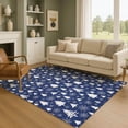 thumbnail image 1 of Addison Rugs Mayfield Premium Machine Washable Transitional Holiday Navy Rectangle Rug, 8' x 10', 1 of 7