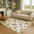 thumbnail image 1 of Addison Rugs Mayfield Premium Machine Washable Transitional Holiday Ornament Ivory Rectangle Rug, 3' x 5', 1 of 7