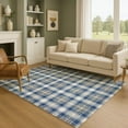 thumbnail image 1 of Addison Rugs Mayfield Premium Machine Washable Transitional Holiday Plaid Navy Rectangle Rug, 10' x 14', 1 of 7