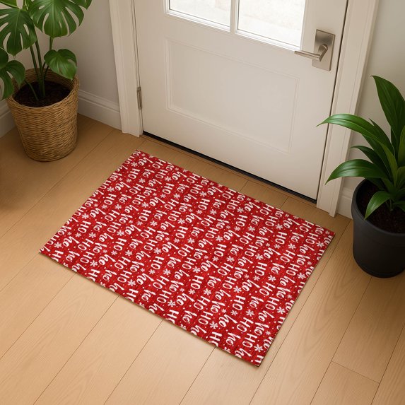 Addison Rugs Mayfield Premium Machine Washable Transitional Holiday Red Rectangle Rug, 1'8" x 2'6"