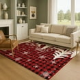 thumbnail image 1 of Addison Rugs Mayfield Premium Machine Washable Transitional Holiday Red Rectangle Rug, 3' x 5', 1 of 7