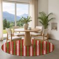 thumbnail image 1 of Addison Rugs Mayfield Premium Machine Washable Transitional Holiday Red Round Rug, 8' x 8', 1 of 6