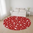 thumbnail image 1 of Addison Rugs Mayfield Premium Machine Washable Transitional Holiday Red Round Rug, 8' x 8', 1 of 6