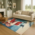 thumbnail image 1 of Addison Rugs Mayfield Premium Machine Washable Transitional Holiday Santa Blue Rectangle Rug, 3' x 5', 1 of 7