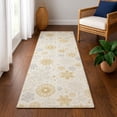 thumbnail image 1 of Addison Rugs Mayfield Premium Machine Washable Transitional Holiday Snowflake Ivory Runner Rug, 2'3" x 7'6", 1 of 6