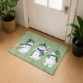 thumbnail image 1 of Addison Rugs Mayfield Premium Machine Washable Transitional Holiday Snowman Aloe Rectangle Rug, 1'8" x 2'6", 1 of 6