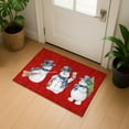 thumbnail image 1 of Addison Rugs Mayfield Premium Machine Washable Transitional Holiday Snowman Red Rectangle Rug, 1'8" x 2'6", 1 of 6