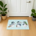 thumbnail image 1 of Addison Rugs Mayfield Premium Machine Washable Transitional Holiday Snowman Sky Rectangle Rug, 1'8" x 2'6", 1 of 6