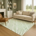 thumbnail image 1 of Addison Rugs Mayfield Premium Machine Washable Transitional Holiday Stripe Green Rectangle Rug, 3' x 5', 1 of 7