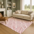 thumbnail image 1 of Addison Rugs Mayfield Premium Machine Washable Transitional Holiday Stripe Red Rectangle Rug, 3' x 5', 1 of 7