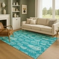 thumbnail image 1 of Addison Rugs Mayfield Premium Machine Washable Transitional Holiday Teal Rectangle Rug, 10' x 14', 1 of 7