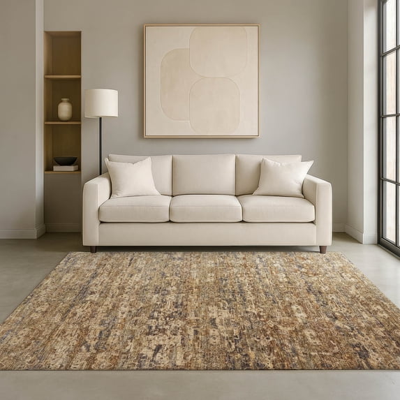 Addison Rugs Mayfield Premium Machine Washable Transitional Ikat Brown Rectangle Rug, 3' x 5'