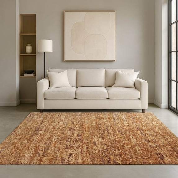 Addison Rugs Mayfield Premium Machine Washable Transitional Ikat Paprika Rectangle Rug, 10' x 14'