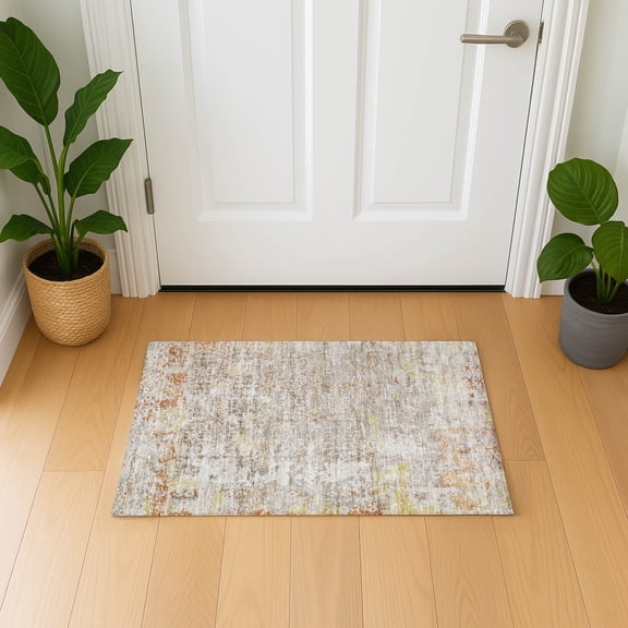 Addison Rugs Mayfield Premium Machine Washable Transitional Lattice Brown Rectangle Rug, 1'8" x 2'6"