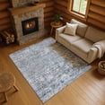 thumbnail image 1 of Addison Rugs Mayfield Premium Machine Washable Transitional Lattice Denim Rectangle Rug, 9' x 12', 1 of 7