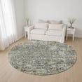 thumbnail image 1 of Addison Rugs Mayfield Premium Machine Washable Transitional Lattice Taupe Round Rug, 8' x 8', 1 of 6