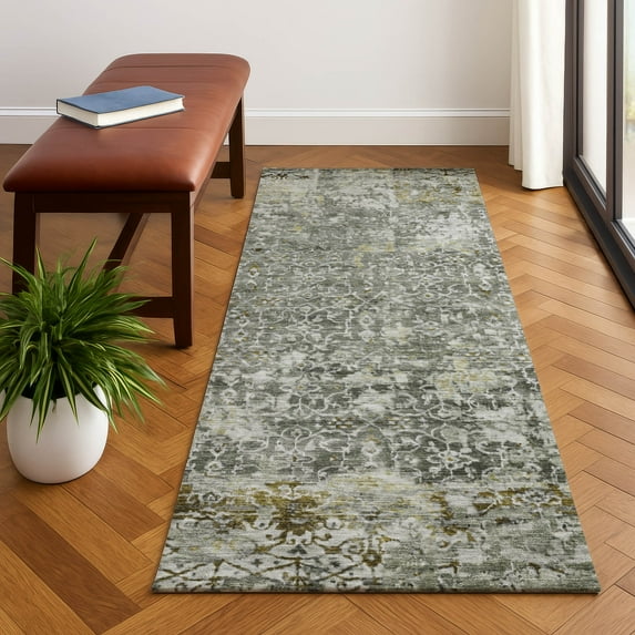 Addison Rugs Mayfield Premium Machine Washable Transitional Lattice Taupe Runner Rug, 2'3" x 7'6"