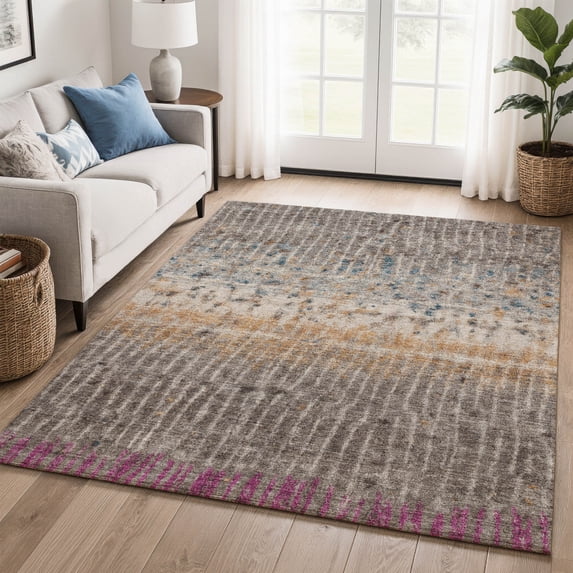 Addison Rugs Mayfield Premium Machine Washable Transitional Lodge Taupe Rectangle Rug, 10' x 14'