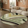 thumbnail image 1 of Addison Rugs Mayfield Premium Machine Washable Transitional Mid-century Modern Celery Round Rug, 8' x 8', 1 of 8