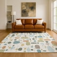 thumbnail image 1 of Addison Rugs Mayfield Premium Machine Washable Transitional Mid-century Modern Ivory Rectangle Rug, 5' x 7'6", 1 of 6