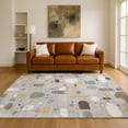 thumbnail image 1 of Addison Rugs Mayfield Premium Machine Washable Transitional Mid-century Modern Silver Rectangle Rug, 3' x 5', 1 of 6