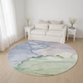 thumbnail image 1 of Addison Rugs Mayfield Premium Machine Washable Transitional Modern Aloe Round Rug, 8' x 8', 1 of 6